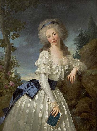Antoine Vestier Portrait of a Lady with a Book, Next to a River Source France oil painting art